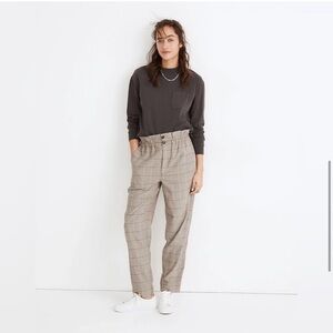 Madewell plaid paper bag pants